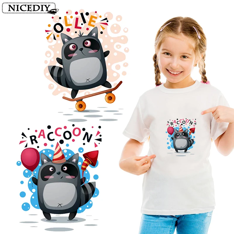 Nicediy милое маленькое животное енот Кот железо на заплатках для одежды наклейка