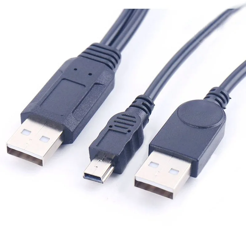 USB2.0 USB 2 0 двойной A Тип 2A штекер к мини 5 контактный Y образный кабель 7 м 70 см фута
