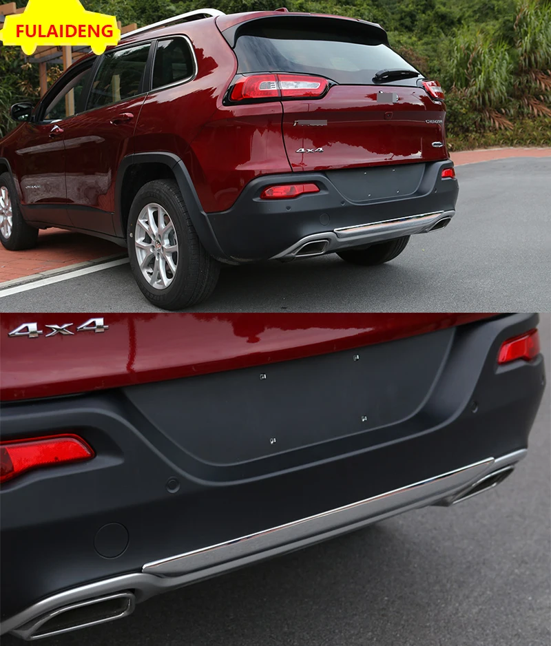 1 шт. для Jeep Cherokee KL- ABS Хромированная Задняя Крышка багажника облицовка дверной крышки аксессуары для стайлинга автомобилей