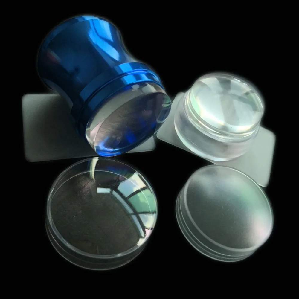 Скребок для стемпера с металлической ручкой 2 набора|nail art stamper scraper|stamper scraperclear jelly