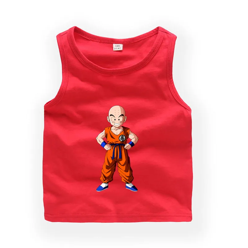 Children Cartoon Dragon Ball Z sleeveless T shirt Baby Boys/Girls Cute Summer Tops Kids Casual Clothes b246 |