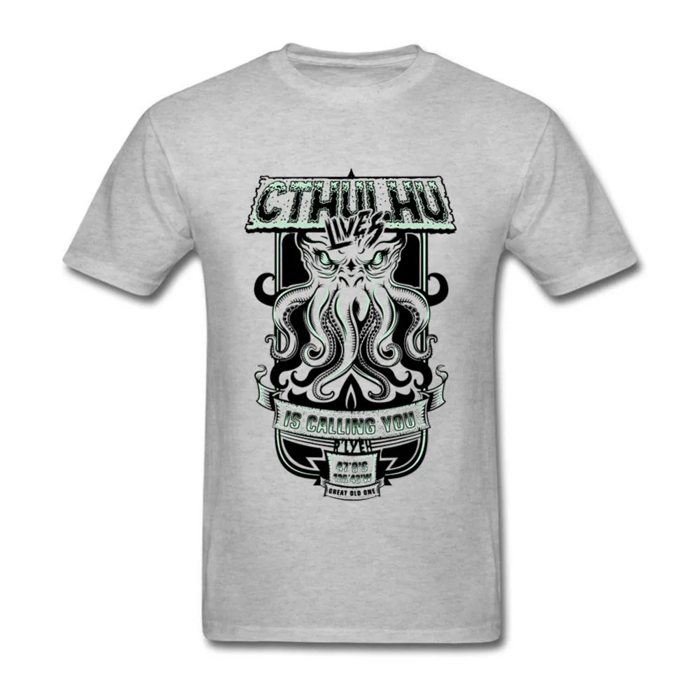 HU &amp GH Забавные футболки для мужчин Cthulhu is titing You футболка хлопковая летняя одежда