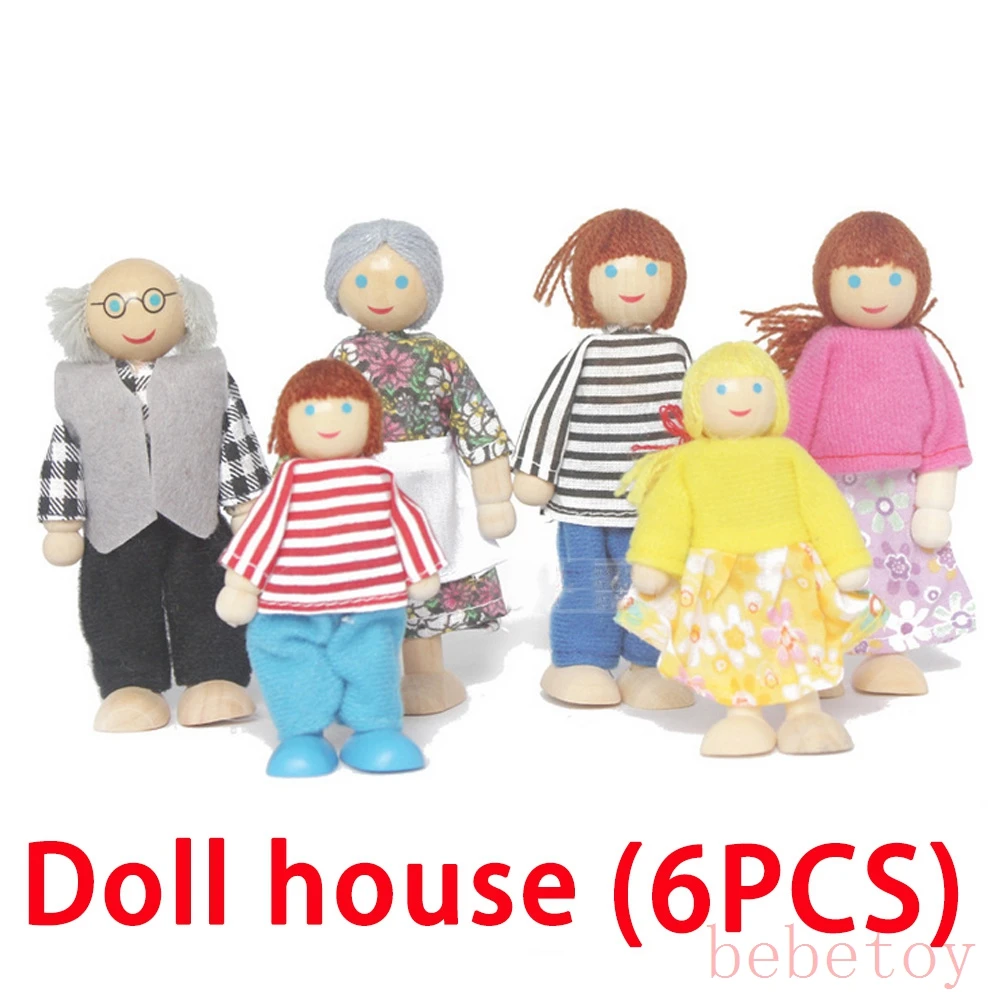 Деревянный кукольный домик деревянные игрушки мебель кухонные ролевые игры для