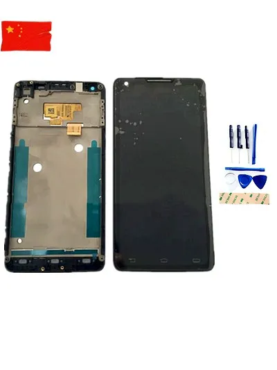 Для Philips Xenium W6618 W6610 ЖК-дисплей с сенсорным экраном дигитайзер с рамкой запасные части withTools 5," ЖК-сборка