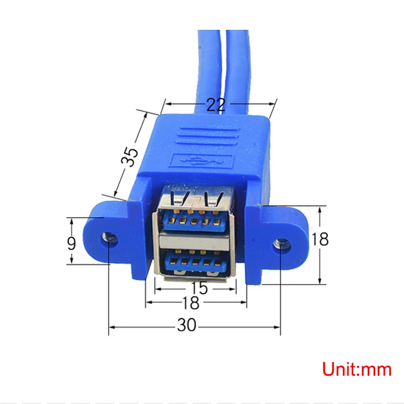 19/20 контактный Женский USB разъем на два 3 0 Tyep A женский кабель материнская плата