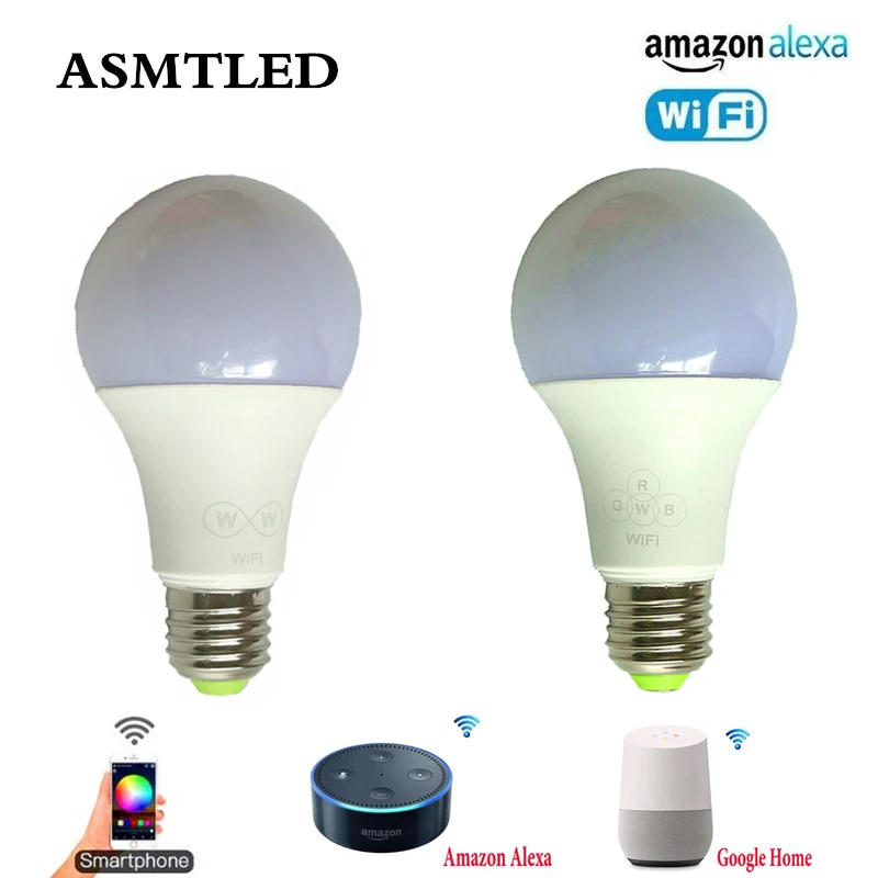 Умная Светодиодная лампа с регулируемой яркостью AC 110 В 220 6 5 Вт E27 Wi Fi CW WW RGB RGBW RGBWW +