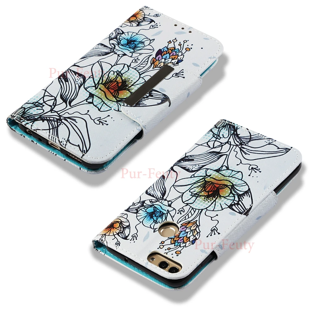 Откидной Чехол-кошелек с подставкой для huawei P Smart FIG-LX1 FIG-LA1 FIG-LX2 FIG-LX3 FIG-L21 Чехол для мобильного телефона для huawei Enjoy 7 S роскошный чехол
