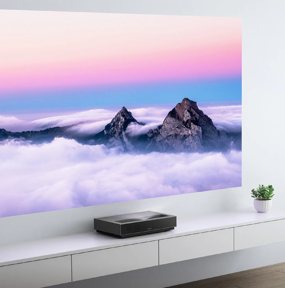 Xiaomi Fengmi 4k Laser Projector Cinema 150 Inch ALPD Light Source 4K 3D 2GB 64GB bluetooth 4.0 MIUI TV Projector Speaker