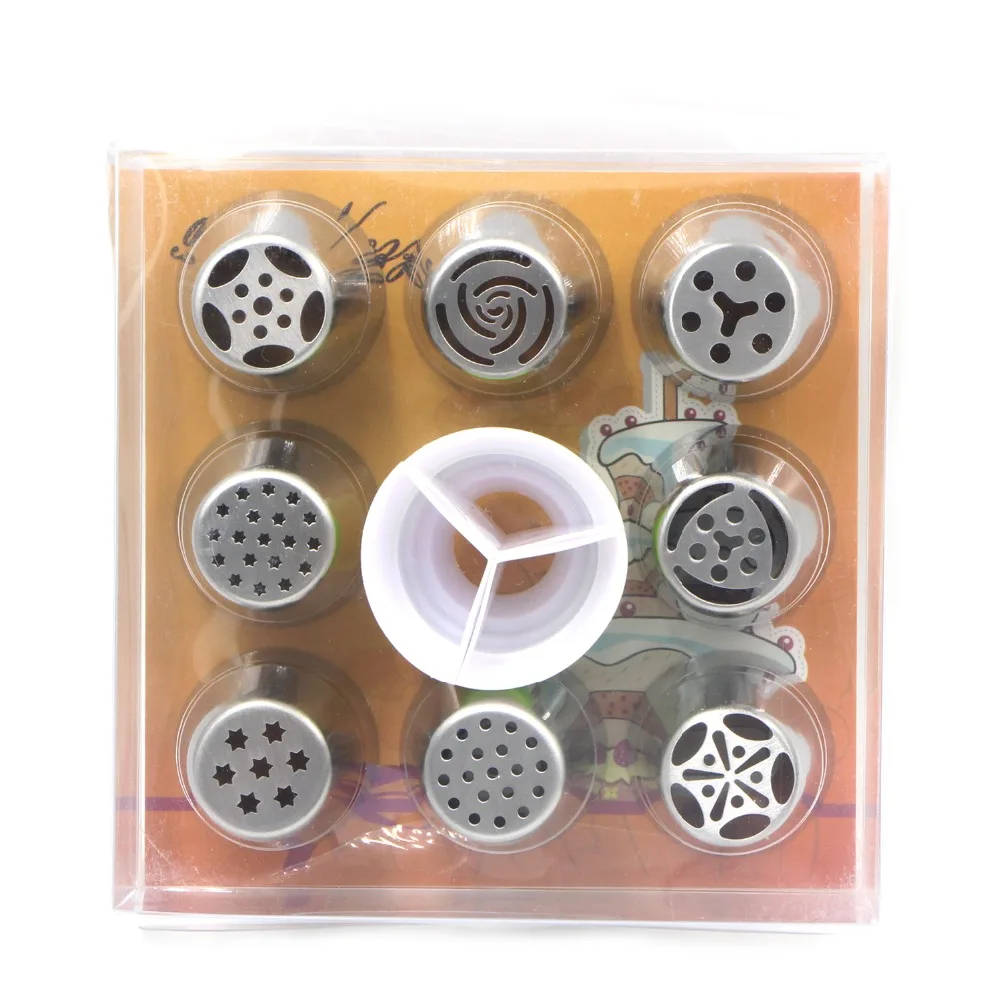 9 шт. кондитерские трубки из нержавеющей стали|russian pastry nozzle|russian pastrypastry tubes |