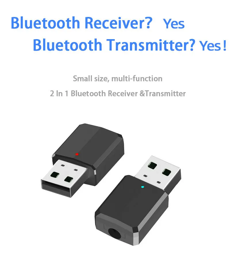 Bluetooth 5 0 аудиоприемник передатчик 2 в 1 3 мм AUX стерео беспроводной адаптер приемник