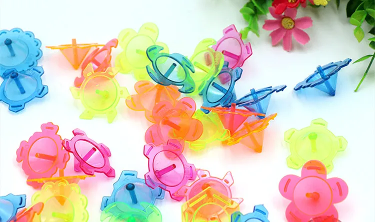20pcs Plastic Mini Gyro Toys Spinning Kindergarten Single Spinner Hand Spiner Top Gifts For Boy Kids | Игрушки и хобби