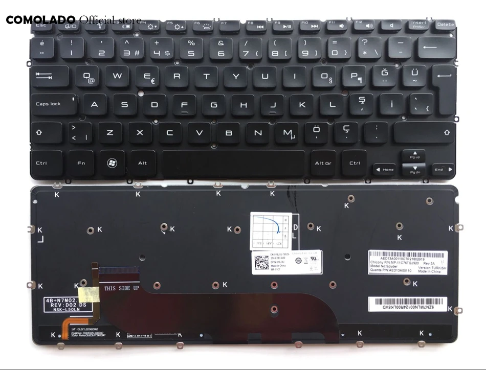 TR Турецкая клавиатура для DELL XPS 12 13 13D 13R L321X L322X 0MH2X1 L221 L321 L322 с подсветкой клавиатуры
