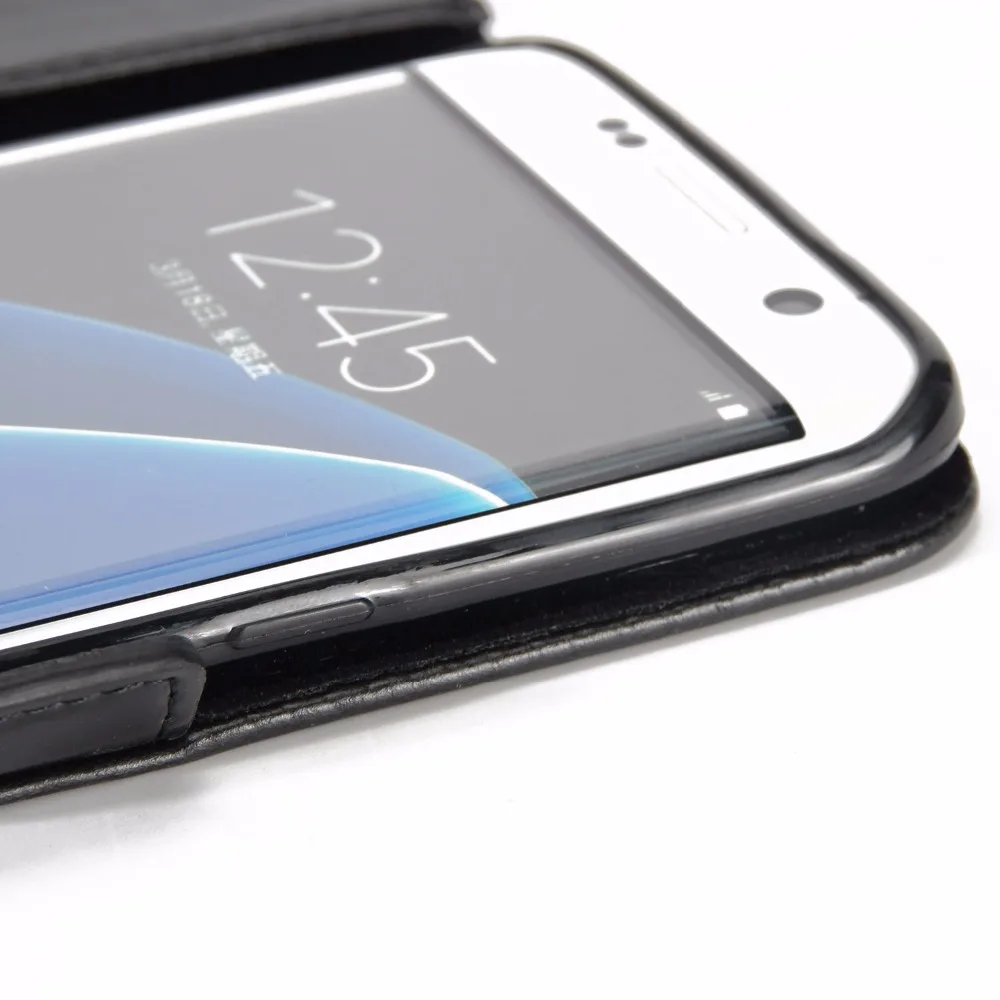 Хорошее качество кожаный чехол для телефона Samsung Galaxy S7 Edge СТЕНД слот карт памяти