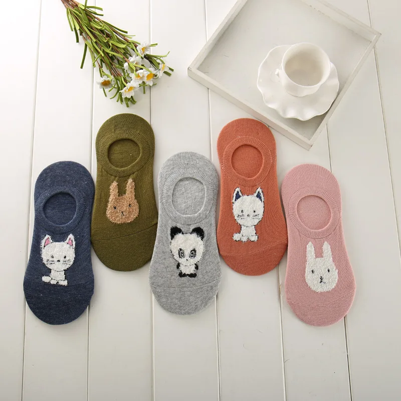 YSMILE Y Новое поступление Нескользящие силиконовые невидимые носки-лодочки милые