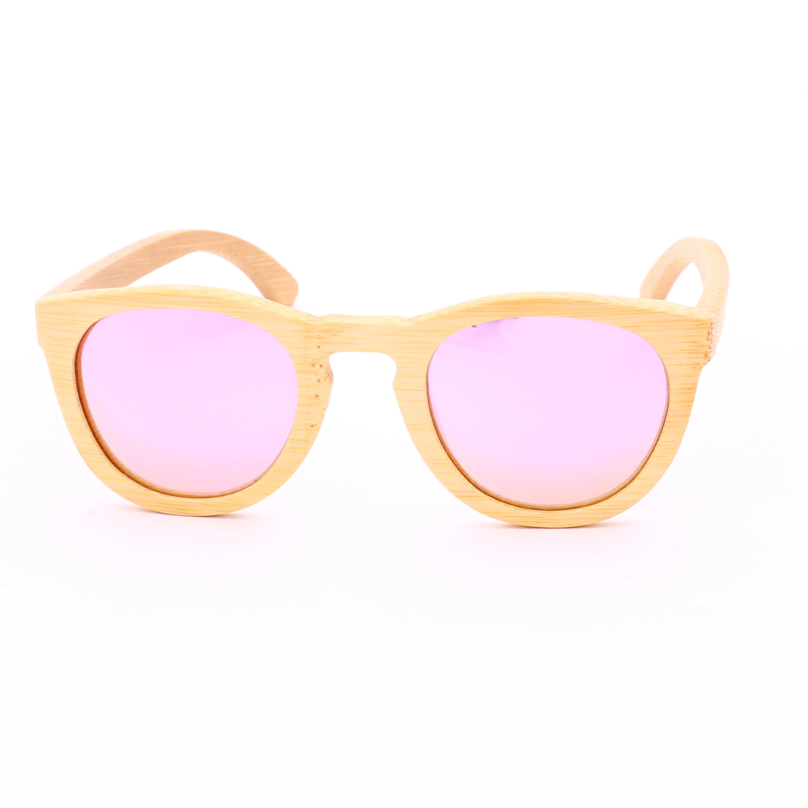 

Retro Wood Men Bamboo Polarized Sunglasses Female Fashion Round Sunglasses