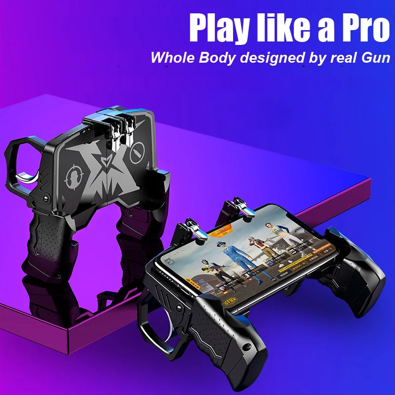 Игровой контроллер Pubg, мобильный геймпад, Android джойстик, игровой контроллер, настоящий пулемет, триггер для IPhone Xiaom