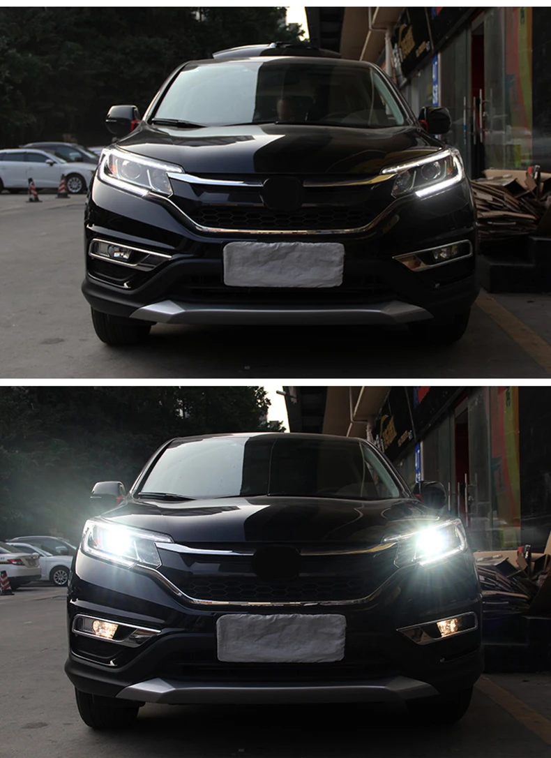 KOWELL автомобильный Стайлинг для Honda headlights CRV фары Головной фонарь светодиодный DRL передний свет Биксеноновые линзы ксеноновые HID