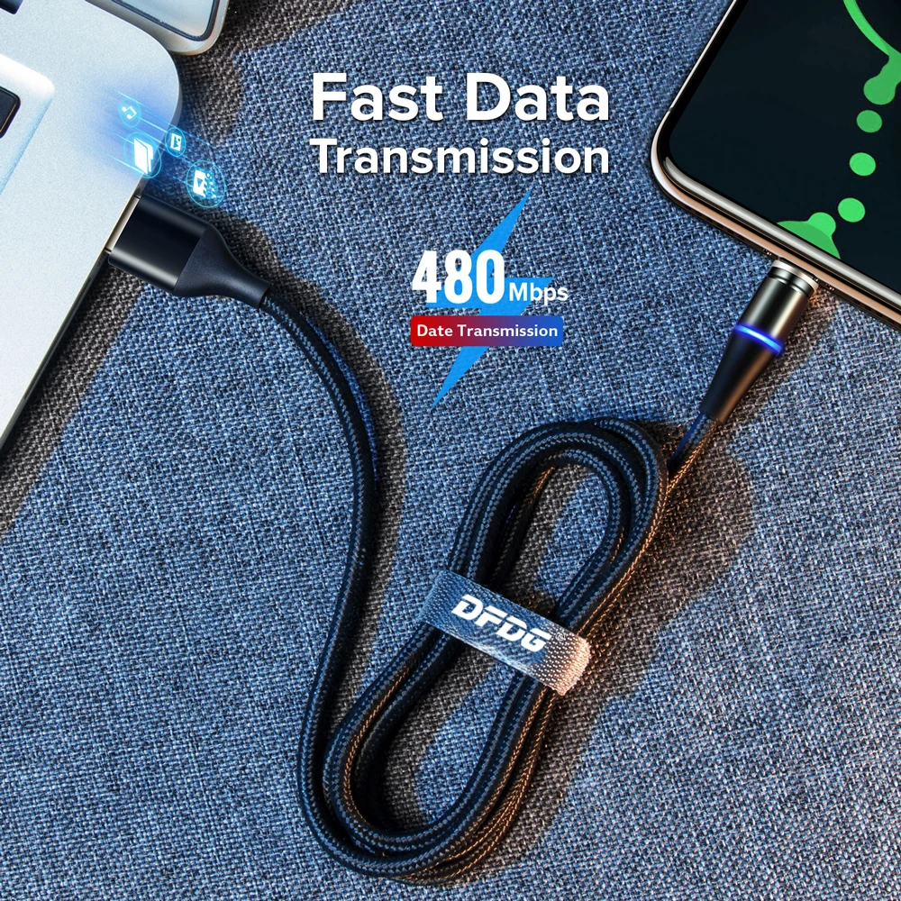 DFDG 2 M быстрый Магнитный кабель 3A Быстрая зарядка 3 0 Micro USB зарядное устройство type C