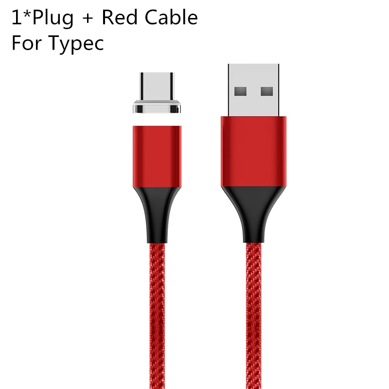 Магнитный кабель KingFriend Micro usb type C для iPhone Lighting Cable 1M 2M 3A провод для быстрого заряда Магнитный кабель type C для Xiaomi - Цвет: Red USB for Typec