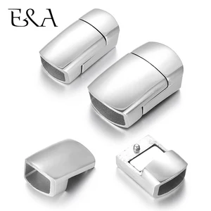 Магнитное отверстие для застежки из нержавеющей стали, 8*5 мм, 12*6 мм, застежки для кожаного шнура, аксессуары для изготовления ювелирных изделий своими руками