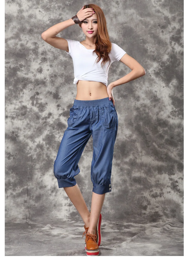 Летняя женская обувь размера плюс однотонные с эластичной резинкой на талии