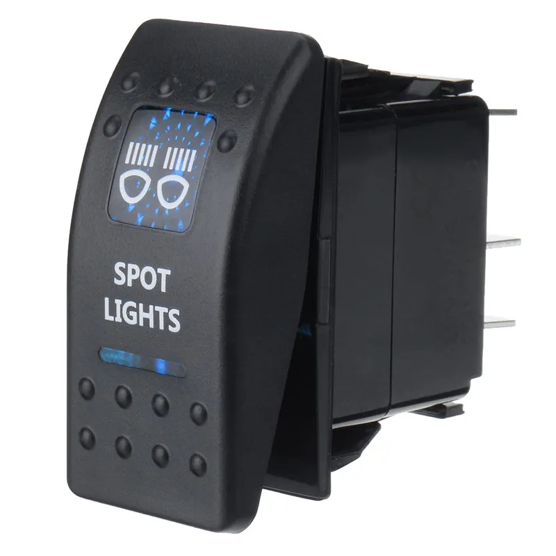 Spot Light 1x12 V/20A 24 V/10A Водонепроницаемый автомобиля морской синий Лодка Тумблер кулисный переключатель светодиодный светильник бар туман задняя ВКЛ-ВЫКЛ 5 Pin-код - Цвет: Spot Light
