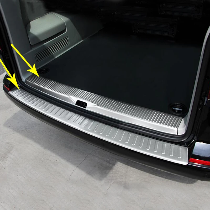 Для VW Transporter(T6) caravell автомобильные арьергарды из нержавеющей стали задний бампер багажник крыло подоконник пластина протектор защитные чехлы
