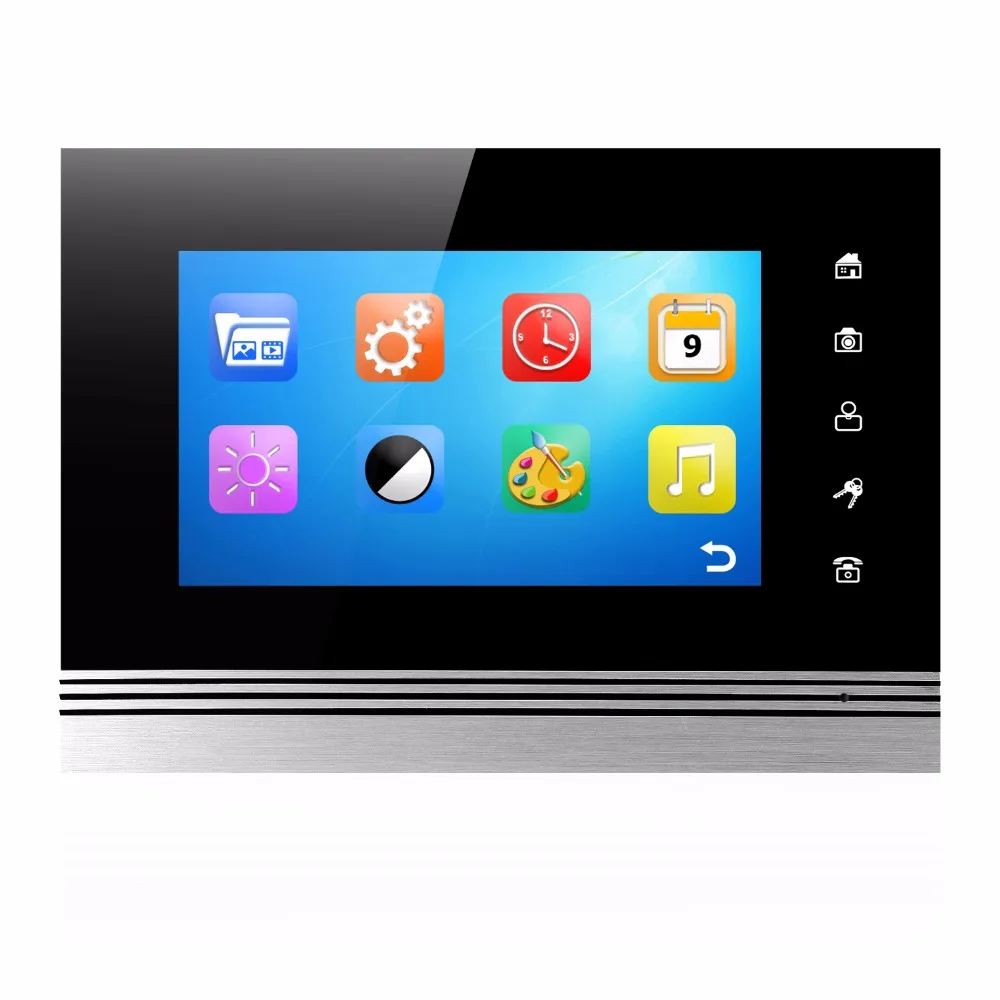 SmartYIBA 7&quotInch Monitor Video Intercom Door Phone KIT RFID Access Doorbell Camera With SD Card Recording For 3 Apartment |