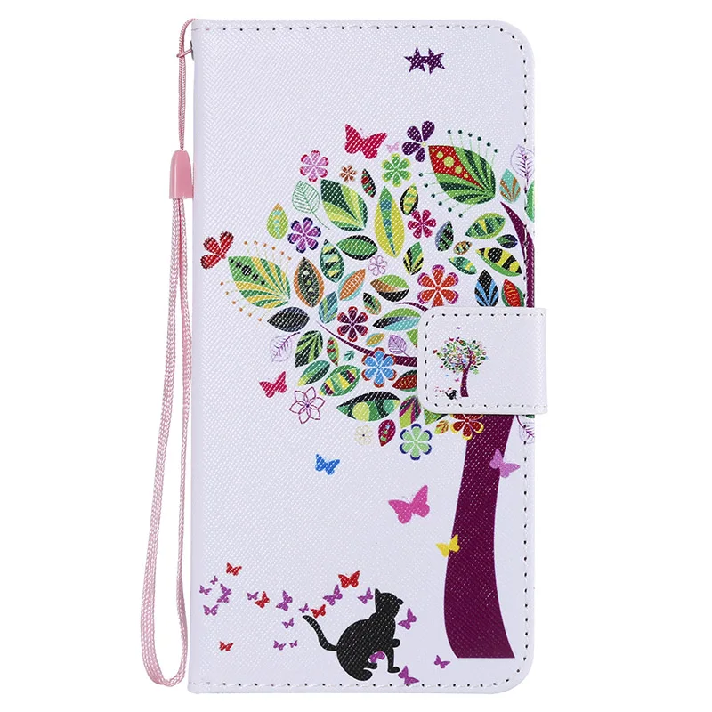 Cats Trees Кожаный чехол-книжка с бумажником для sony Xperia 1 10 XZ4 Compact XZ3 XZ2 Premium XZ1 XZ XA3 XA X Performace M2 M5, защитный чехол - Цвет: Cats Trees
