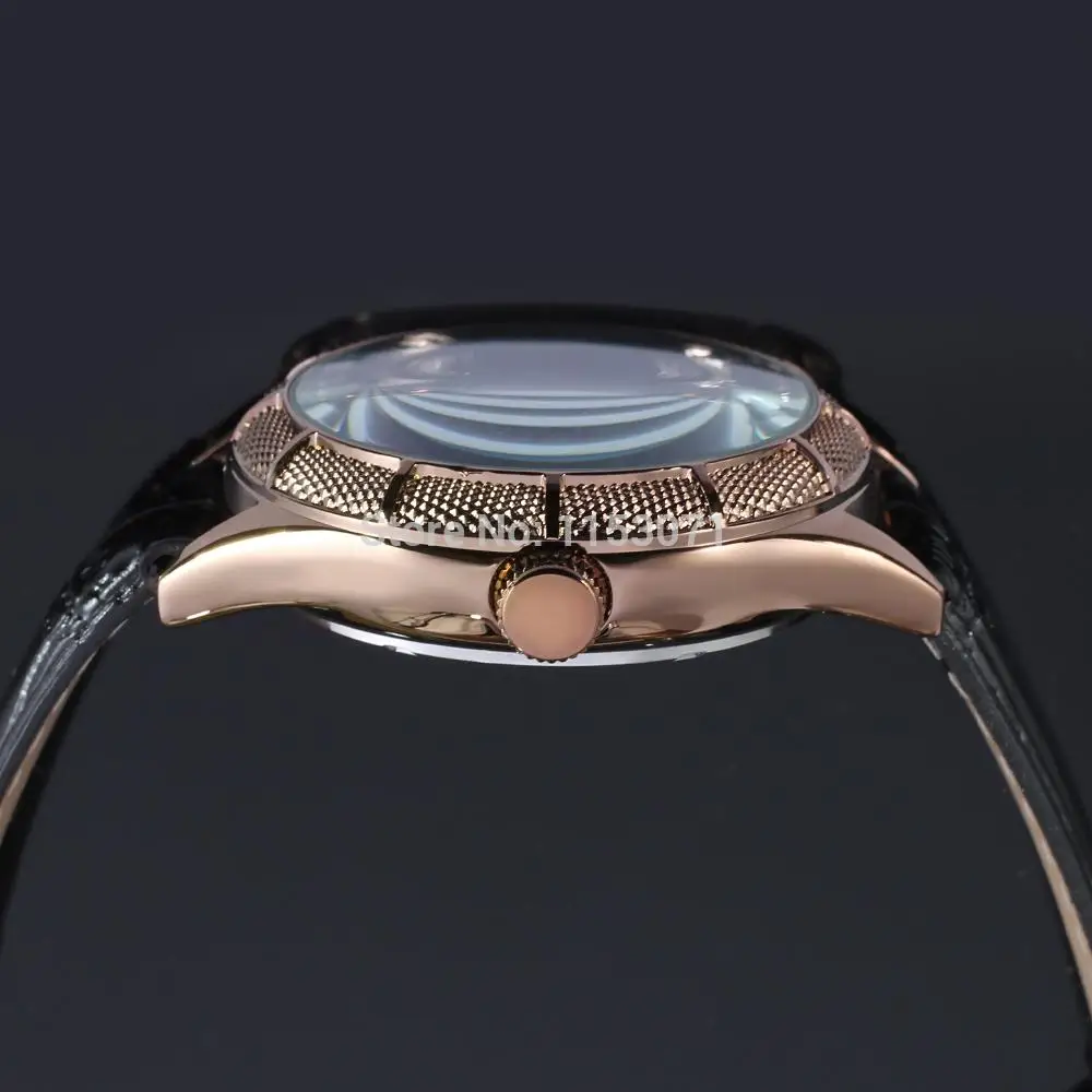 Мужские часы-скелетоны FSG8085M3C2 с автоподзаводом на кожаном ремешке модные часы