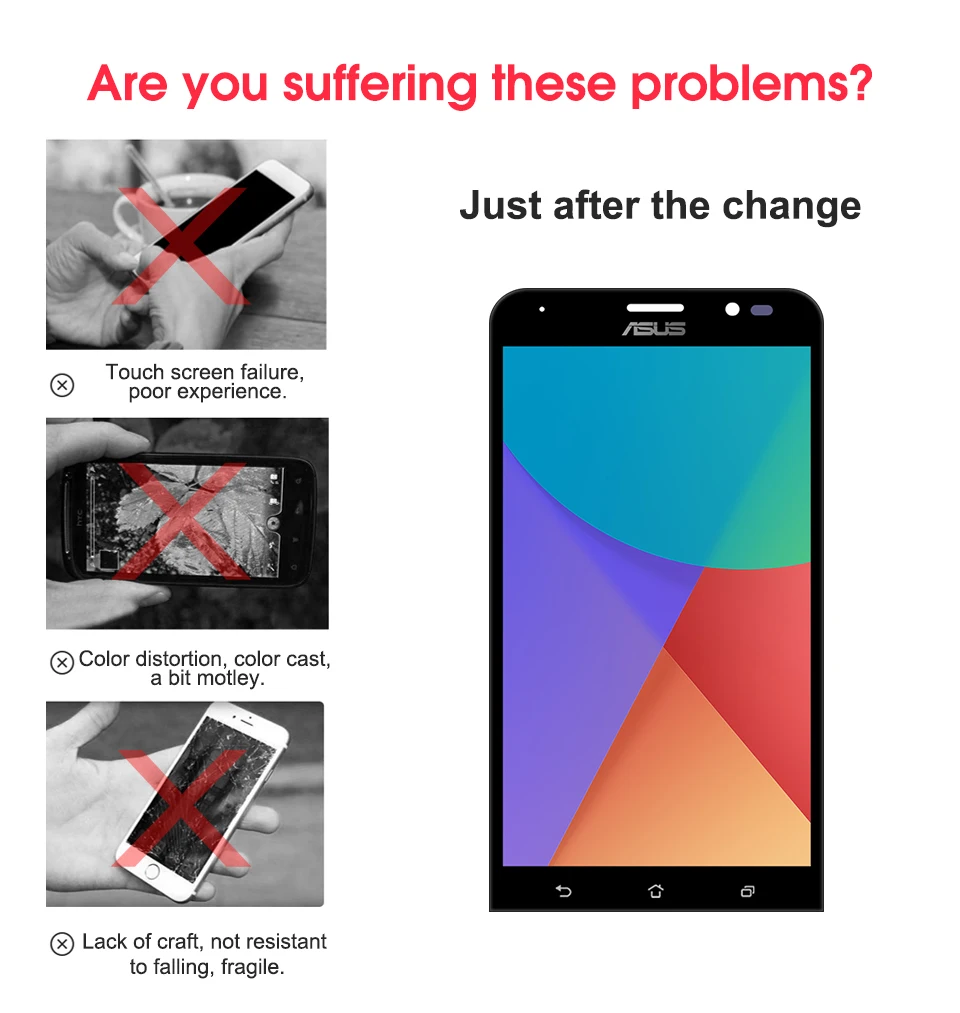 5," дисплей для Asus Zenfone GO ZB552KL X007D, сенсорный ЖК-экран для Asus Zenfone GO ZB552KL, дисплей с рамкой