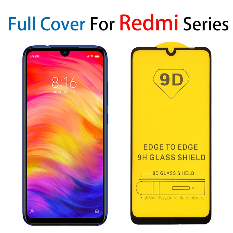 9D закаленное стекло полноэкранная Защита экрана для xiaomi redmi note 7 xiaome redme 6 pro xiami