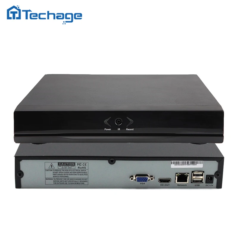 Techage 8CH 1080 P мини видеорегистратор Full HD P2P облако видеонаблюдения NVR 1920*1080 Onvif 2.0 сети