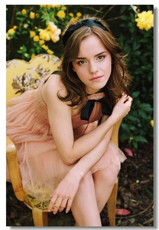 Эмма Шарлота дуэрр Уотсон шелковые настенные плакаты рисунки HD современная