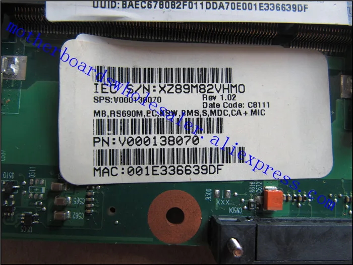 Материнская плата для ноутбука TOSHIBA SATELLITE A305 A305D протестированная материнская