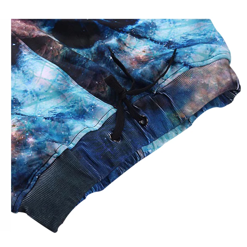 Мужские/Женские повседневные брюки леггинсы для фитнеса Harajuku Wolf Galaxy 3D принт