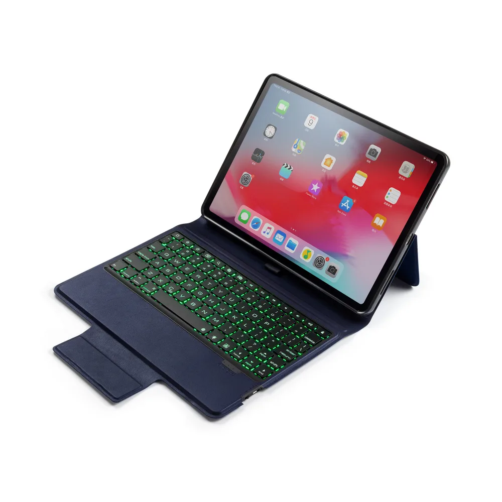 Чехол подставка из искусственной кожи для Apple iPad Pro 11 2018 с русской/Иврит/испанский