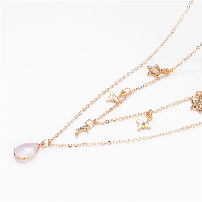 Ожерелье женское многослойное в этническом стиле классическое винтажное