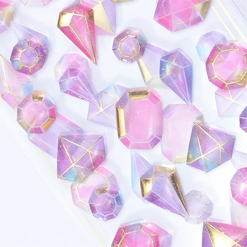 Kawaii 3D наклейки с кристаллами ПВХ клейкие DIY украшения дневник Канцтовары детский