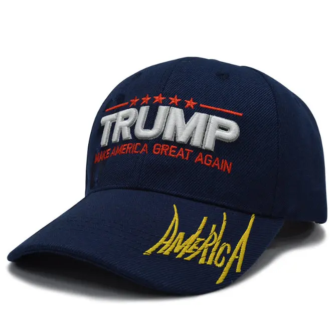 Blue Tr Amercia Make America Great Again Кепка с вышивкой Регулируемая Кепка Дональд Трамп бейсбольная кепка Acc014 - Цвет: Blue Tr Amercia