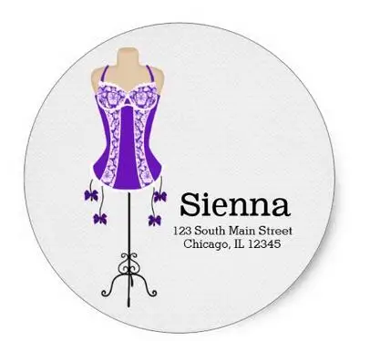 

1.5inch Fashion Lingerie (purple) Classic Round Sticker