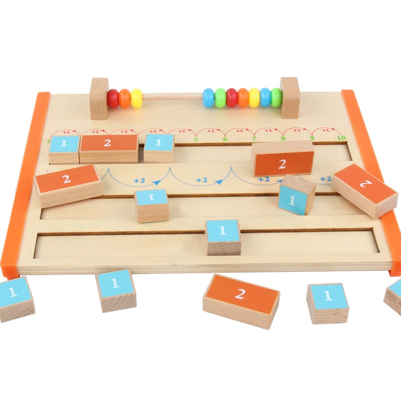 

Baby toy Wooden Monterssori Math toy 1-10 Arithmetic Board Addition Educational Wooden toy Above 3 years Gifts for Children
