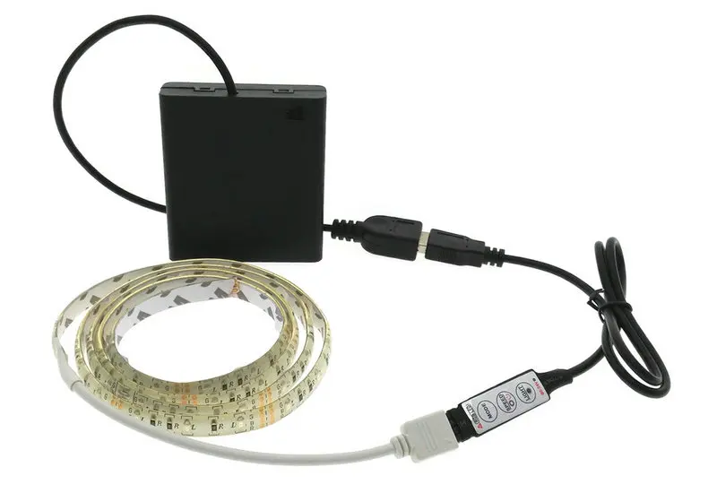 Светодиодная лента DC5V USB 2835 с батарейным отсеком RGB/теплый белый/белый цвет | Лампы