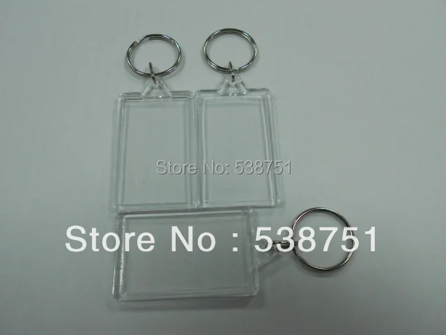 FREE Shipping by FEDEX 500pcs/lot 2014 Promotional Rectangle Acrylic Photo keychain Plastic Keyring | Украшения и аксессуары