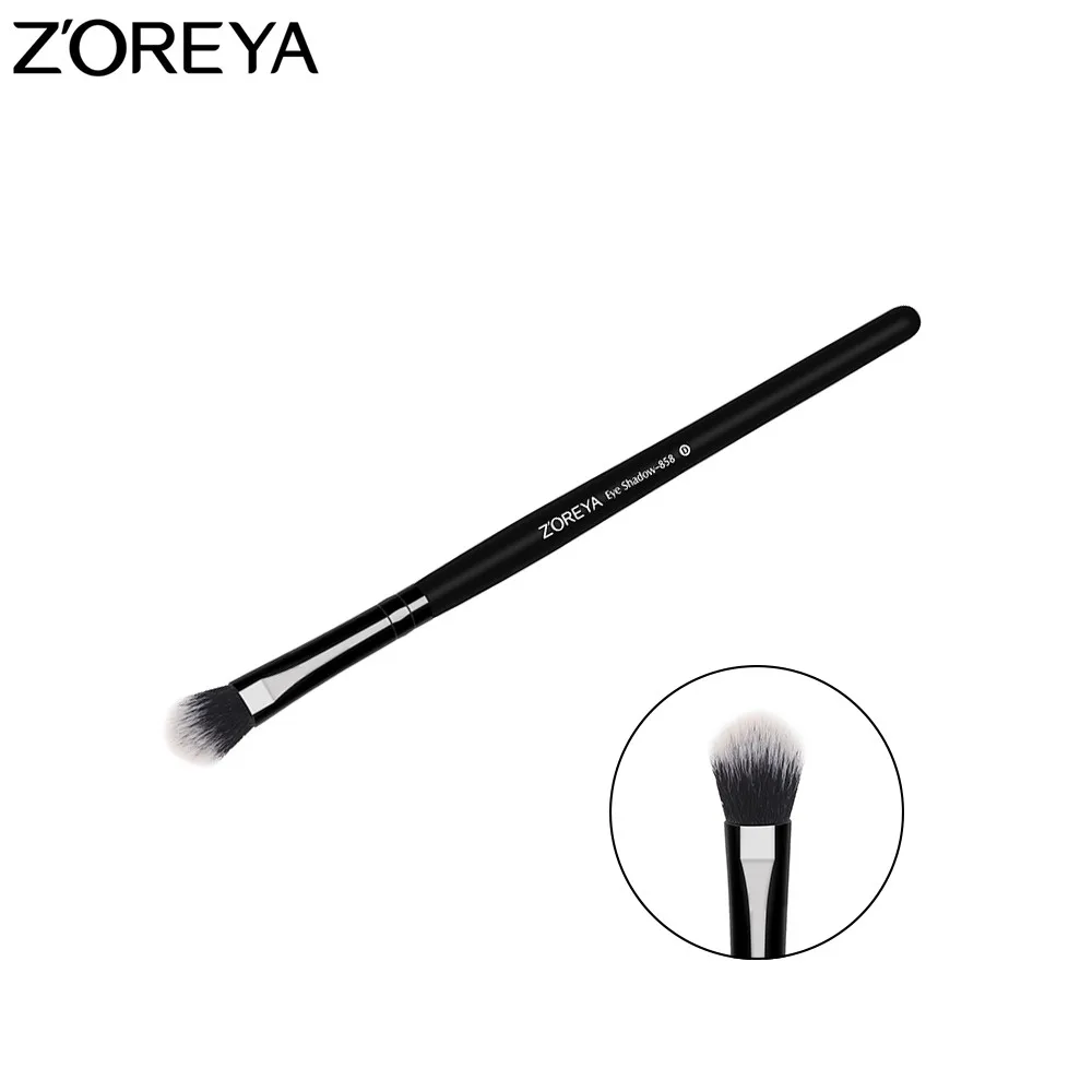 858 eye shadow ZOREYA брендовые кисти для макияжа, пудра, румяна, основа, тени для век, подводка для глаз, кисть для растушевки ресниц на ваш выбор - Handle Color: 858 eye shadow