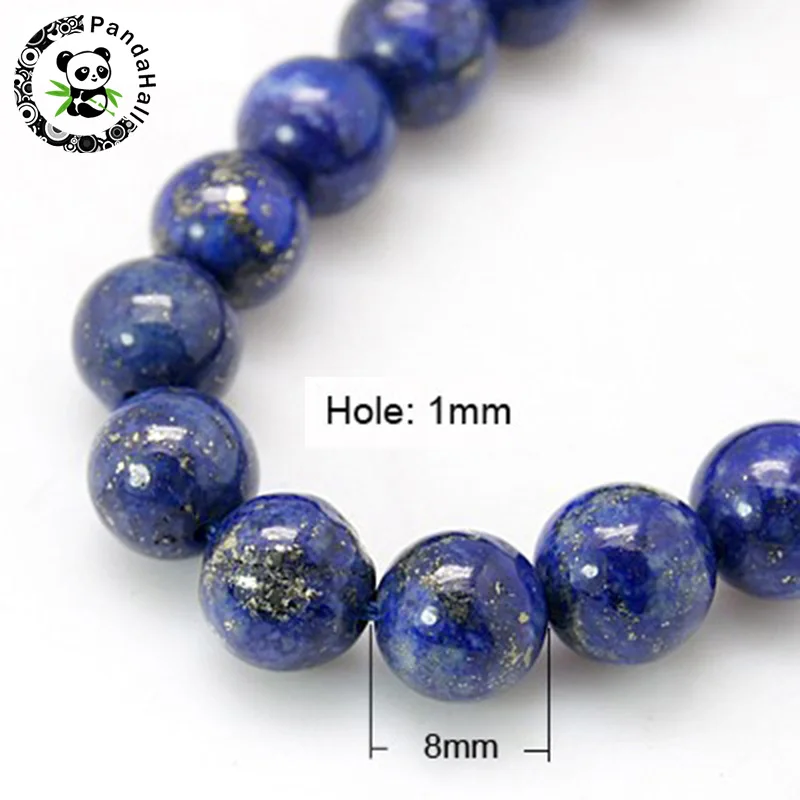 

120 шт./5 пряди 8 мм 7.6 "дюймов Натуральный камень Лазурит гладкие Бусины rondelle Синий loose бусы круглый камень питания pandahall