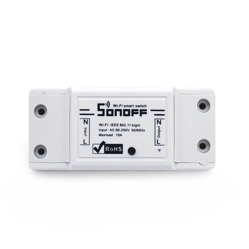 Умный WiFi беспроводной коммутатор SONOFF базовый двухканальный мониторинг 10A 90-250 В