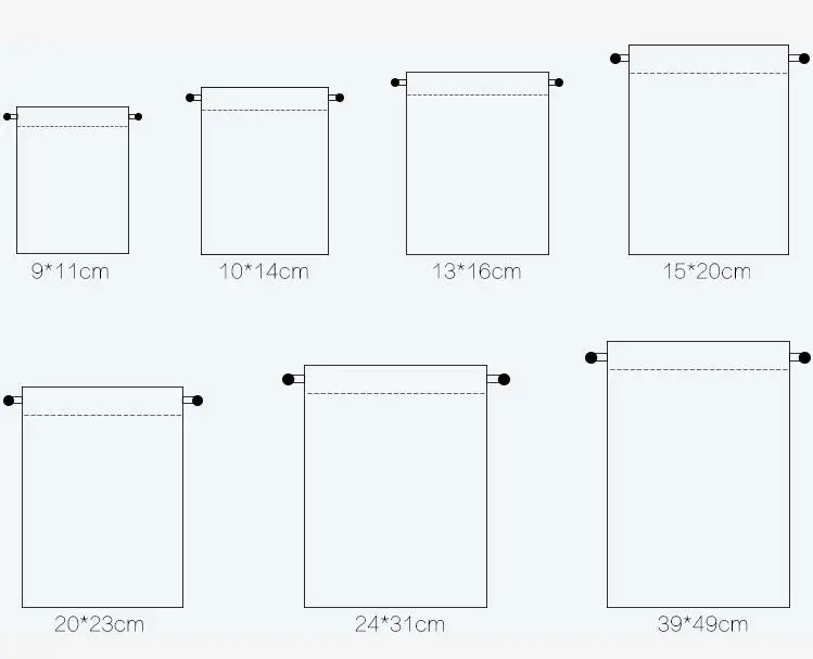 Новинка 10x14 5 13x16 15x20 24x31 см белые тканевые мешки на шнурке Хлопковая Сумка для