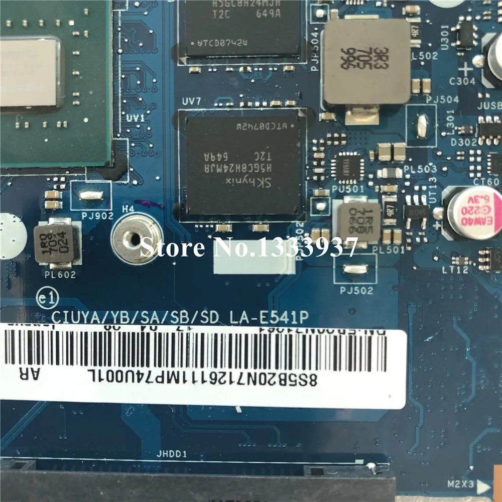 

5B20N71261 MB FOR LENOVO FLEX 5-1570 320S-15ISK Laptop Motherboard CIUYA/YB/SA/SB/SD LA-E541P I7-7500U 920MX 2G MAINBOARD