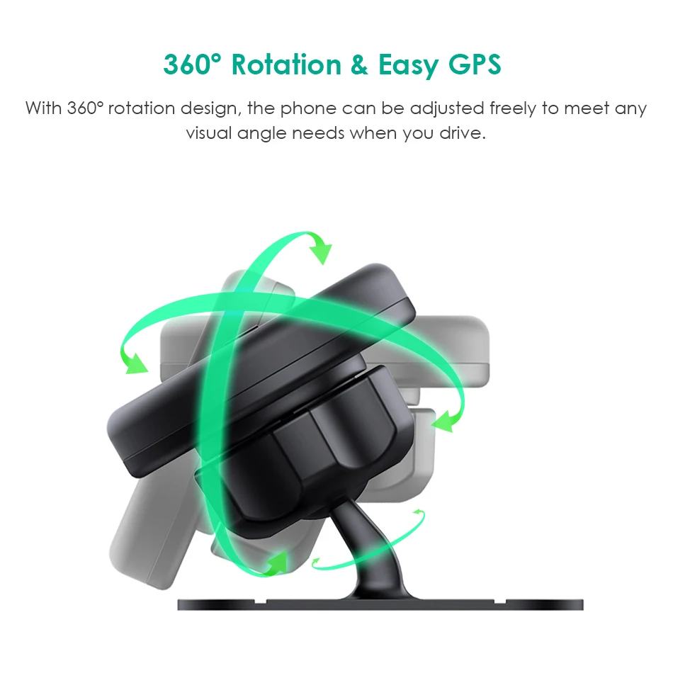 Магнитная автомобильный держатель телефона AUKEY 360 градусов Автомобильный палку